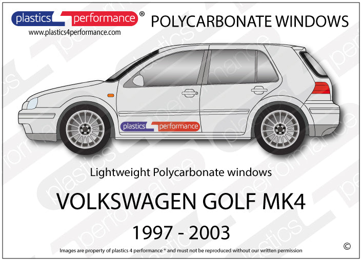Vetri in Policarbonato per Volkswagen Golf MK4 5 Porte