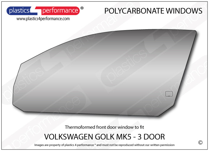 Vetri in Policarbonato per Volkswagen Golf MK5 3 Porte