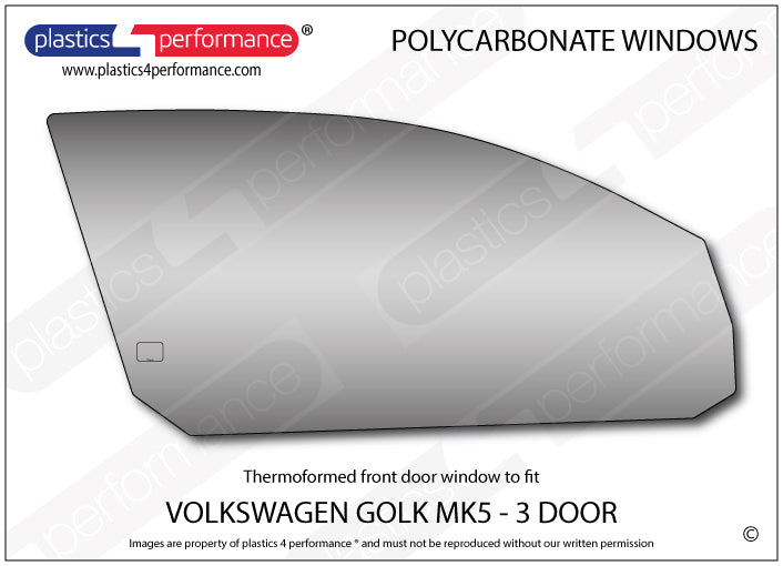 Vetri in Policarbonato per Volkswagen Golf MK5 3 Porte