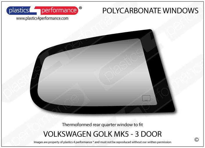 Vetri in Policarbonato per Volkswagen Golf MK5 3 Porte