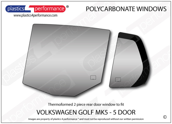 Carica immagine in Galleria Viewer, Vetri in Policarbonato per Volkswagen Golf MK5 5 Porte
