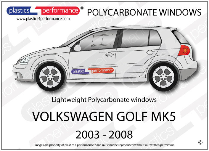 Vetri in Policarbonato per Volkswagen Golf MK5 5 Porte