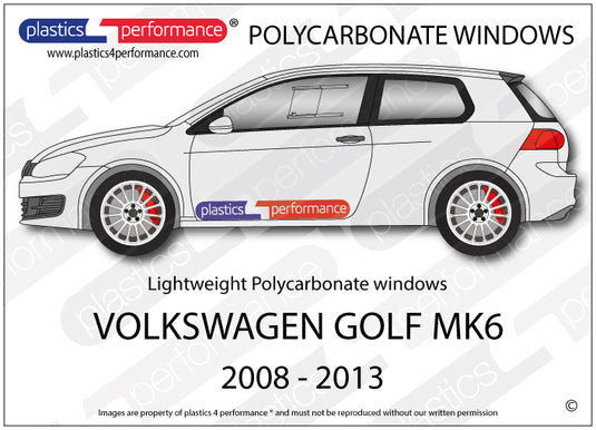 Vetri in Policarbonato per Volkswagen Golf MK6 3 Porte
