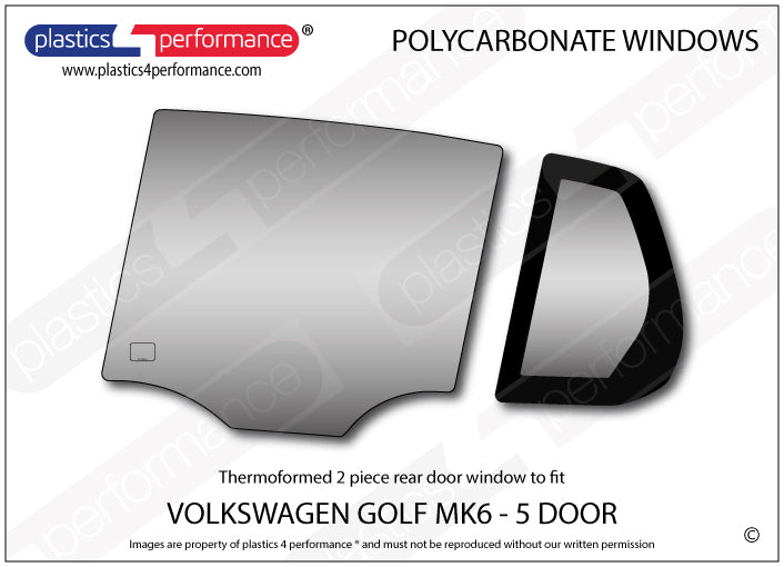 Vetri in Policarbonato per Volkswagen Golf MK6 5 Porte