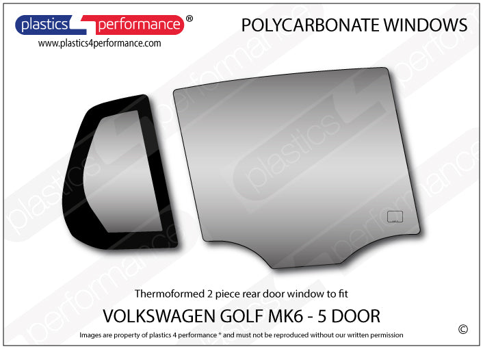 Vetri in Policarbonato per Volkswagen Golf MK6 5 Porte