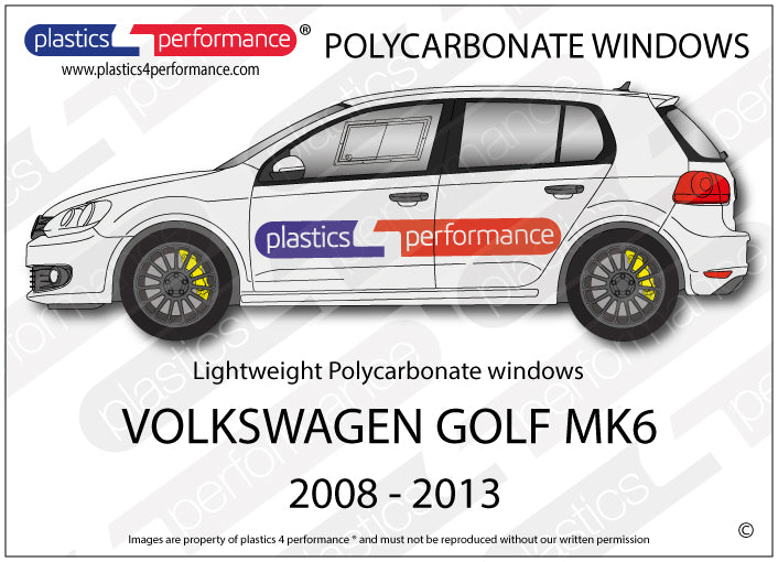 Vetri in Policarbonato per Volkswagen Golf MK6 5 Porte