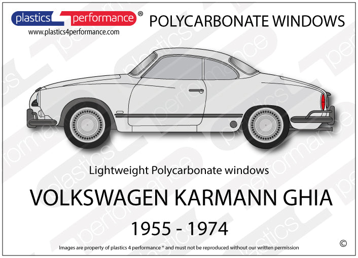 Vetri in Policarbonato per Volkswagen Karmann Ghia Coupé