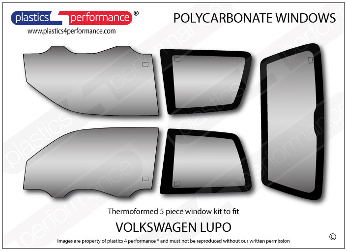 Carica immagine in Galleria Viewer, Vetri in Policarbonato per Volkswagen Lupo
