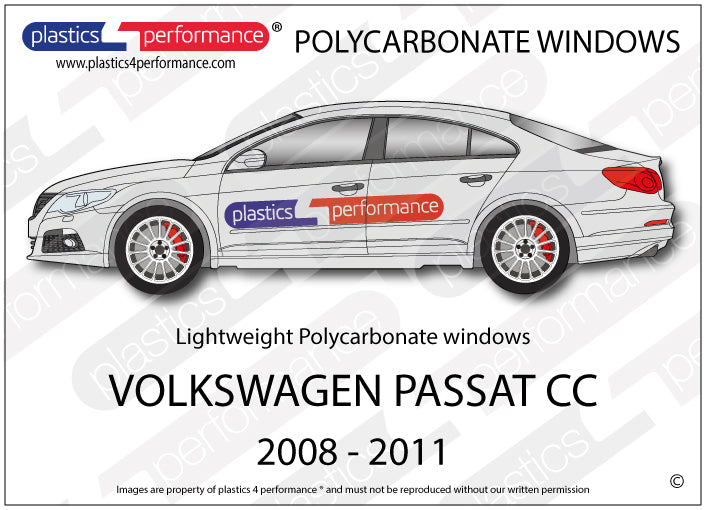 Carica immagine in Galleria Viewer, Vetri in Policarbonato per Volkswagen Passat CC
