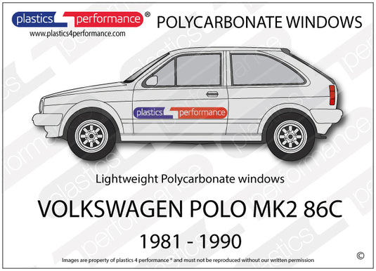 Vetri in Policarbonato per Volkswagen Polo MK2 86C Coupé