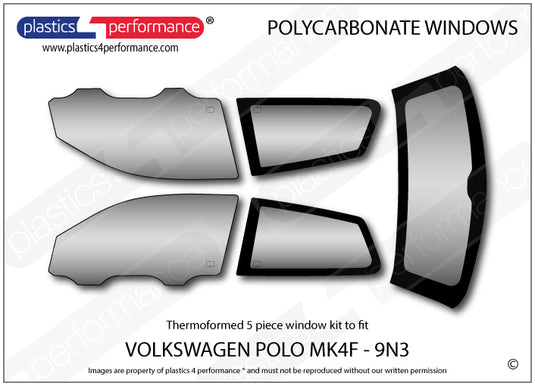 Vetri in Policarbonato per Volkswagen Polo MK4F 9N3