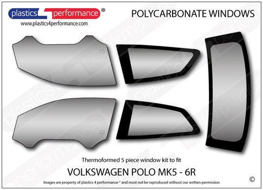 Vetri in Policarbonato per Volkswagen Polo MK5 6R