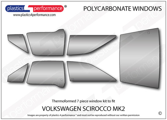 Vetri in Policarbonato per Volkswagen Scirocco MK2