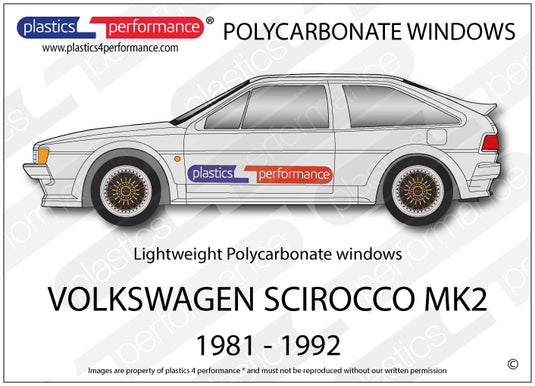 Vetri in Policarbonato per Volkswagen Scirocco MK2