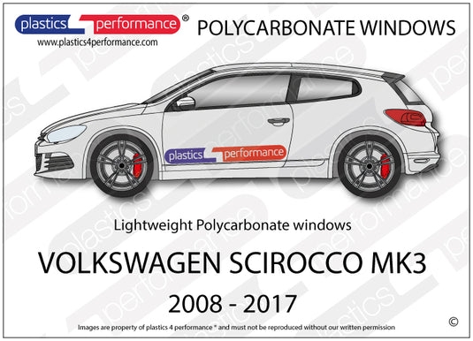 Vetri in Policarbonato per Volkswagen Scirocco MK3