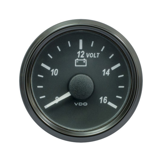 Voltmetro VDO SingleViu diametro 52mm fondo nero 8-16V