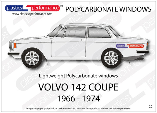 Vetri in Policarbonato per Volvo 142 Coupé