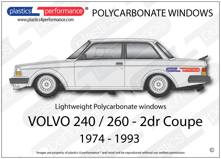 Carica immagine in Galleria Viewer, Vetri in Policarbonato per Volvo 240 Coupé
