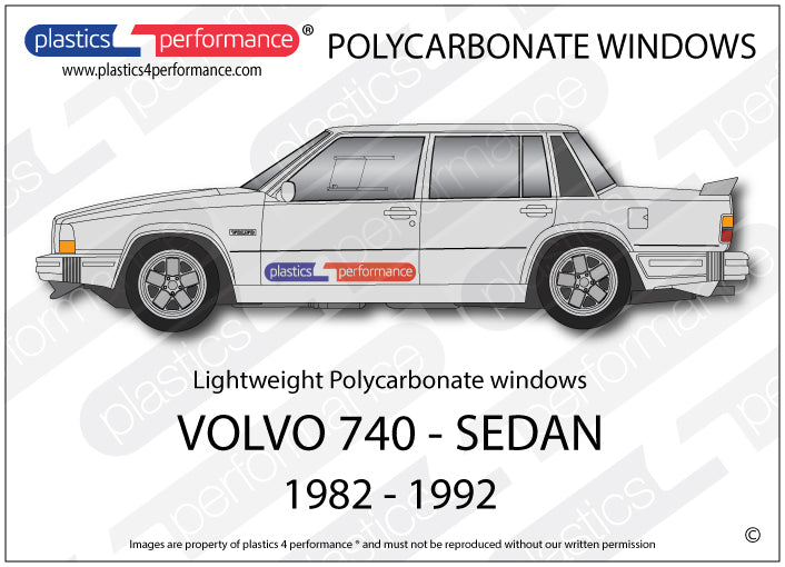 Vetri in Policarbonato per Volvo 740 Berlina