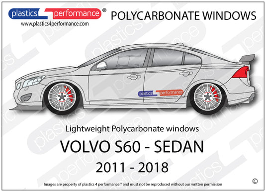 Vetri in Policarbonato per Volvo S60 2ª Gen.