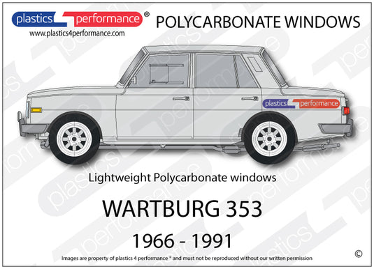 Vetri in Policarbonato per Wartburg 353 4 Porte