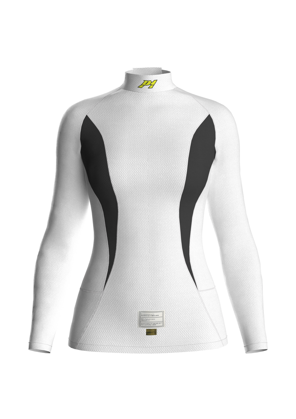 Maglia Sottotuta P1 X-Flow Donna Bianco / Grigio Scuro (FIA 8856-2018)
