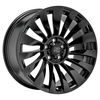Cerchio MSW 37T 9,5x20 5x114.3 ET45 - Nero lucido