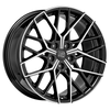 Cerchio MSW 74 10x19 5x114.3 ET45 - Nero lucido con razze lucidate