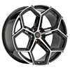 Cerchio MSW 53 10,5x22 5x112 ET19 - Nero lucido con razze lucidate
