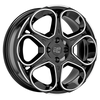 Cerchio MSW 83 7,5x18 5x100 ET48 - Nero lucido con razze lucidate