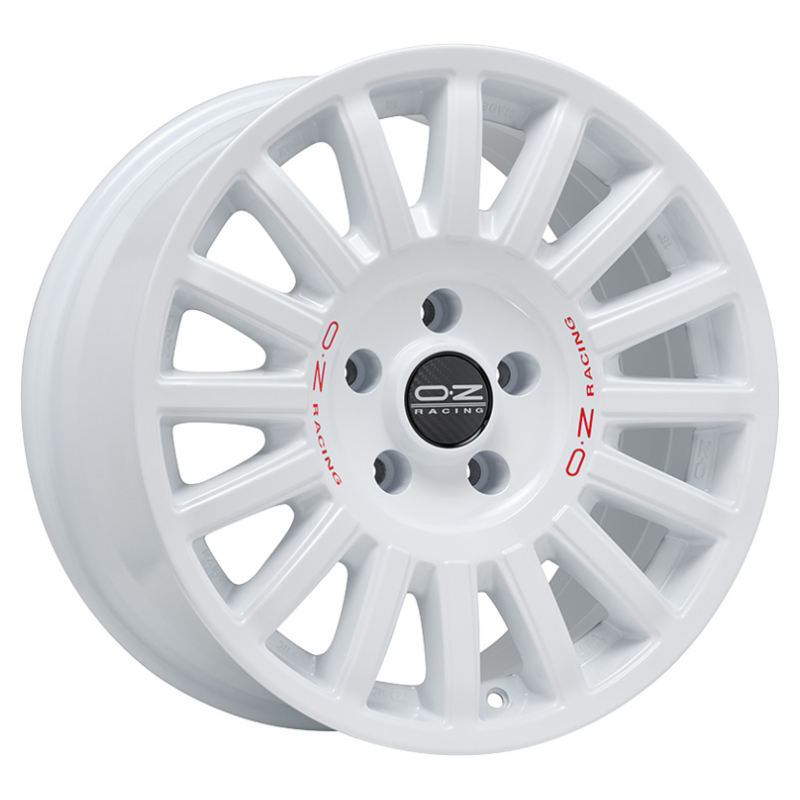 Carica immagine in Galleria Viewer, Cerchio OZ Racing Rally Raid 8,5x18 5x130 ET32 - Bianco con scritte rosse
