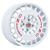 Cerchio OZ Racing RR40 7,5x17 5x108 ET53 - Bianco con scritte rosse