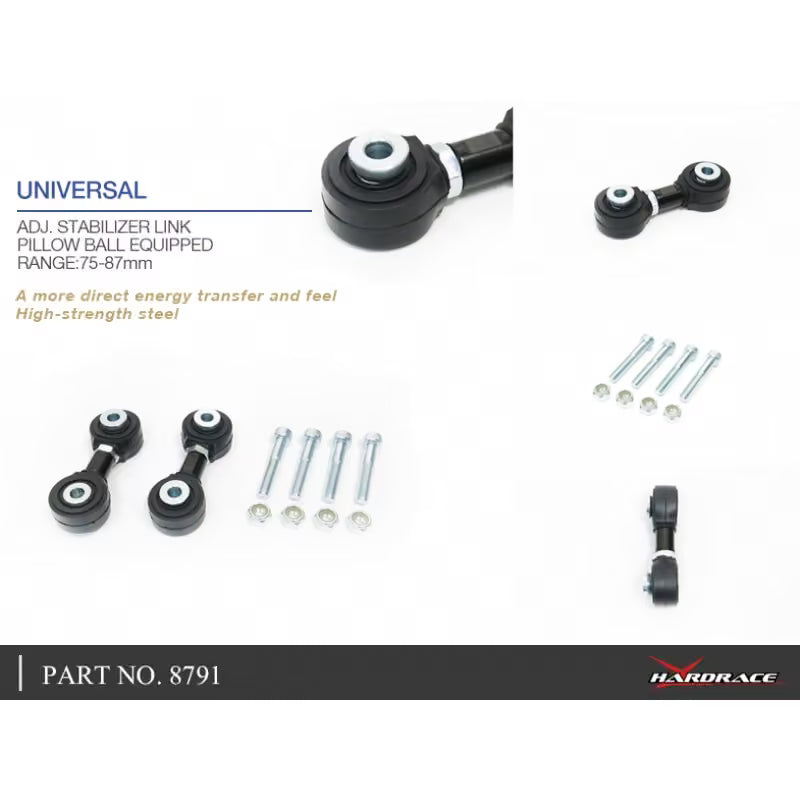 Carica immagine in Galleria Viewer, Biellette Barra Stabilizzatrice Regolabili Hardrace per Honda Civic EG / EH / EJ (92-96)
