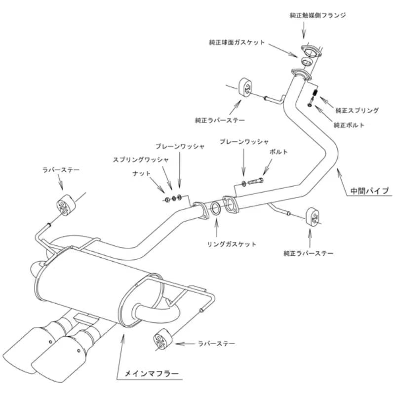Linea di Scarico HKS "Legamax Sports" per Toyota Corolla Sport (2018+)