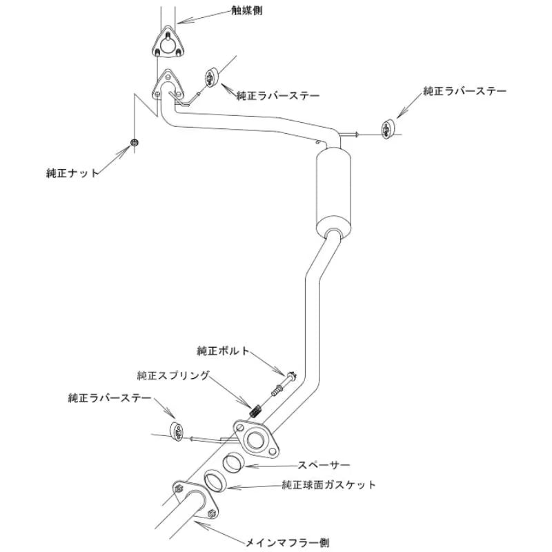 Tubo Intermedio di Scarico HKS per Honda Jazz GE8