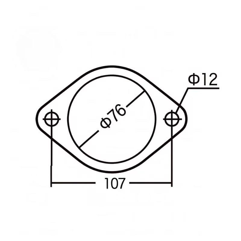 Guarnizione di Scarico HKS 76 mm (2 fori)