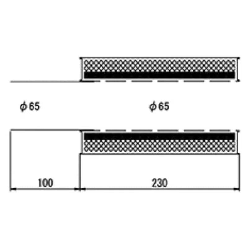 Silenziatore di Scarico HKS "Hi-Power" Inox 130x230 mm - Raccordo Ø65 mm (senza Terminale)