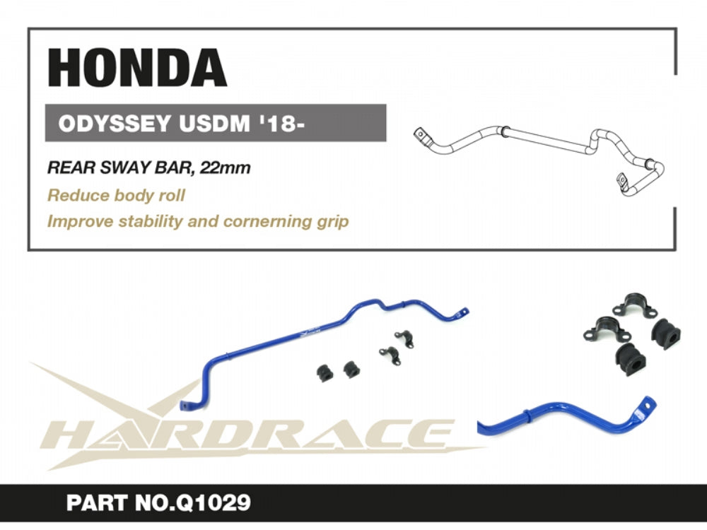 Barra Stabilizzatrice Posteriore Hardrace per Honda Odyssey RL6 (2018+)