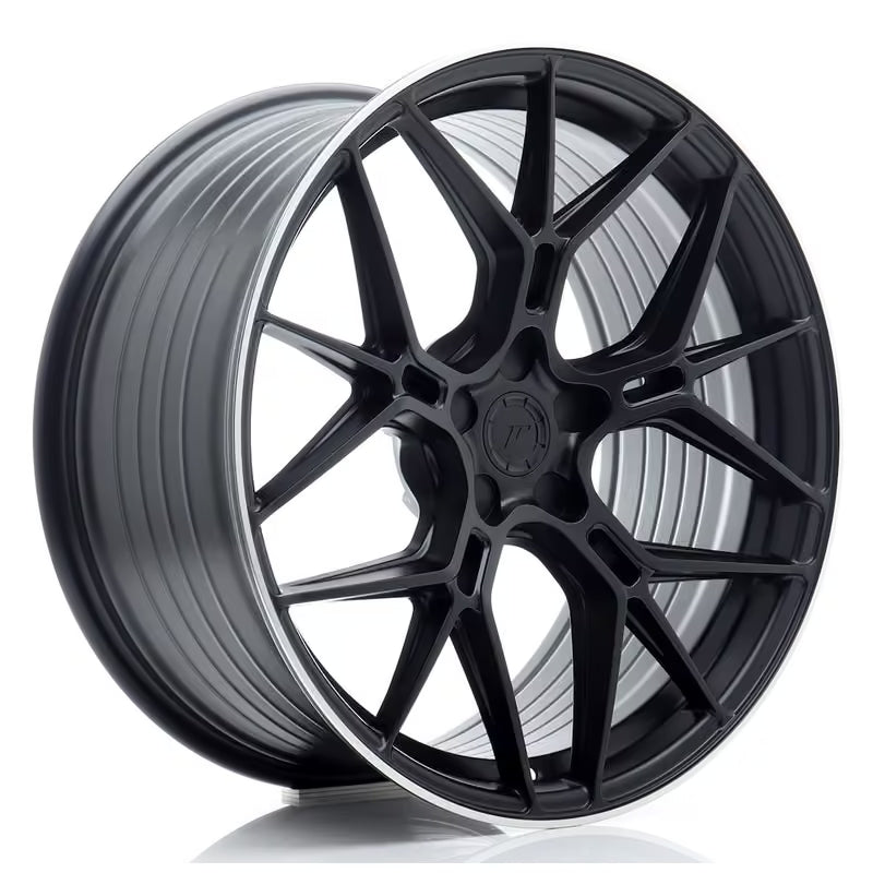 Carica immagine in Galleria Viewer, Cerchio Japan Racing JR-51 10x20 foratura su misura 5 fori ET20-45 - Nero satinato
