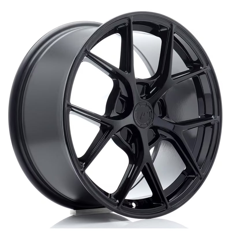 Cerchio Japan Racing SL-01 Super Light 8x17 foratura su misura 5 fori ET20-45 - Nero lucido