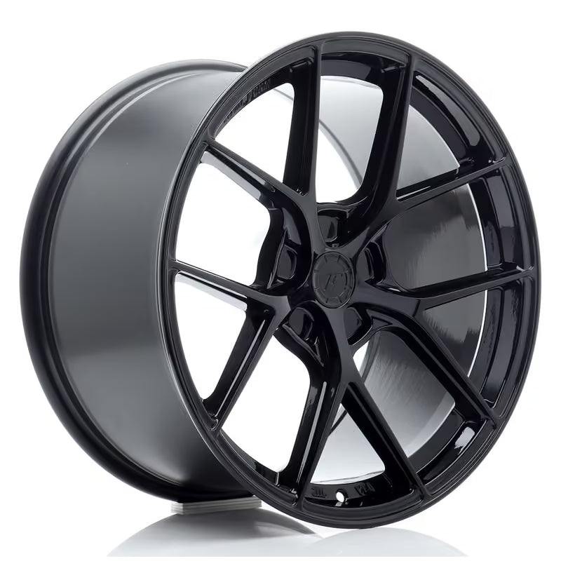 Carica immagine in Galleria Viewer, Cerchio Japan Racing SL-01 Super Light 10x19 foratura su misura 5 fori ET20-40 - Nero lucido

