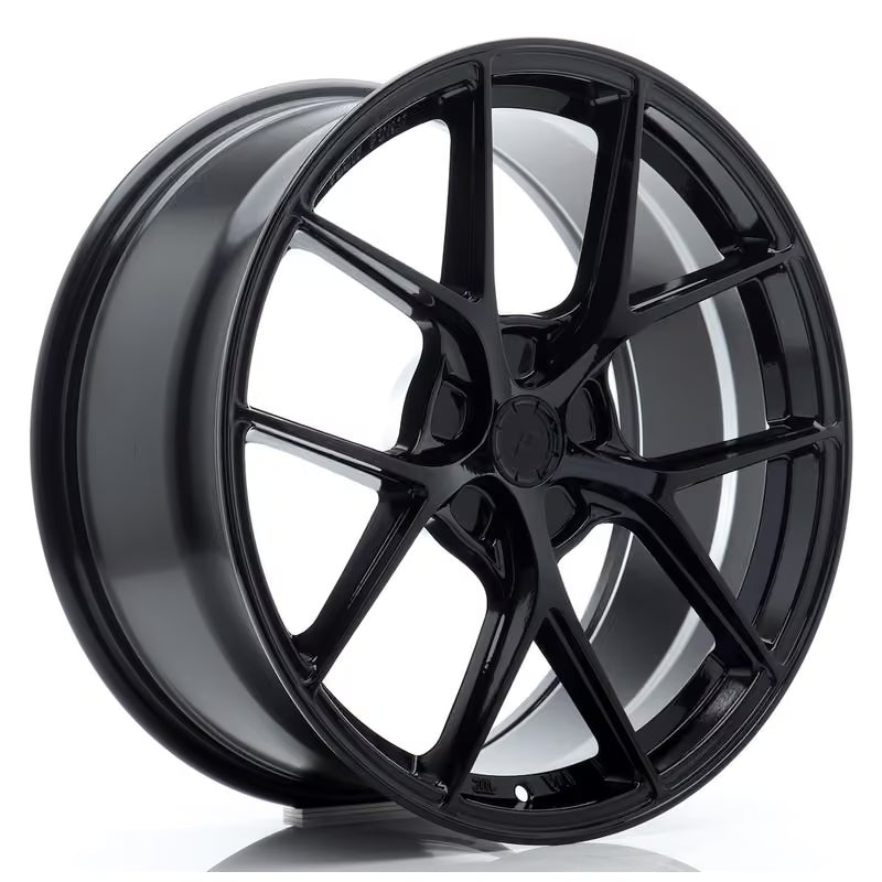 Carica immagine in Galleria Viewer, Cerchio Japan Racing SL-01 Super Light 8x19 foratura su misura 5 fori ET20-40 - Nero lucido
