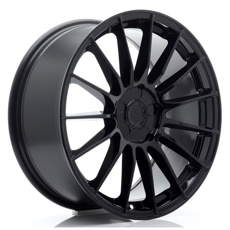 Carica immagine in Galleria Viewer, Cerchio Japan Racing SL-05 Super Light 8x18 foratura su misura 5 fori ET20-40 - Nero lucido
