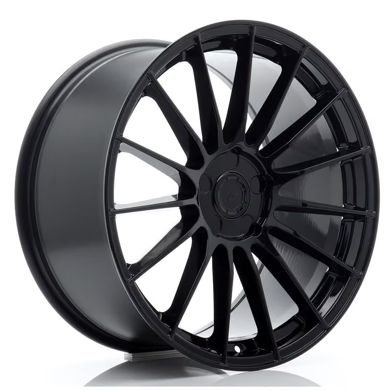 Carica immagine in Galleria Viewer, Cerchio Japan Racing SL-05 Super Light 10,5x19 foratura su misura 5 fori ET15-40 - Nero lucido
