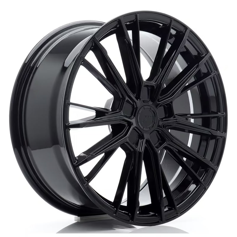 Cerchio Japan Racing JR-52 8x18 foratura su misura 5 fori ET20-45 - Nero lucido