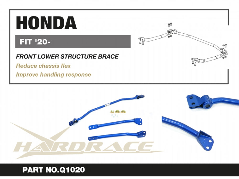 Barre di Rinforzo Inferiori Anteriori Hardrace per Honda Jazz (2020+)