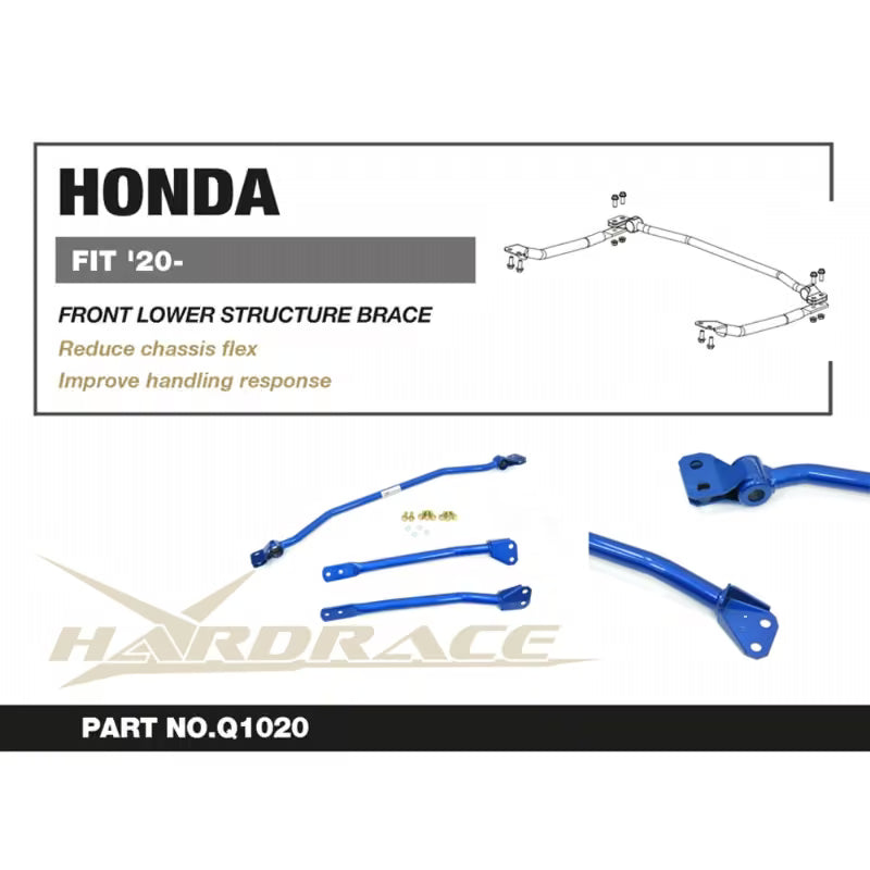 Carica immagine in Galleria Viewer, Barre di Rinforzo Inferiori Anteriori Hardrace per Honda Jazz (2020+)
