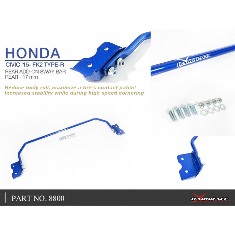 Carica immagine in Galleria Viewer, Barra Stabilizzatrice Posteriore Hardrace per Honda Civic Type R FK2 (15-17)
