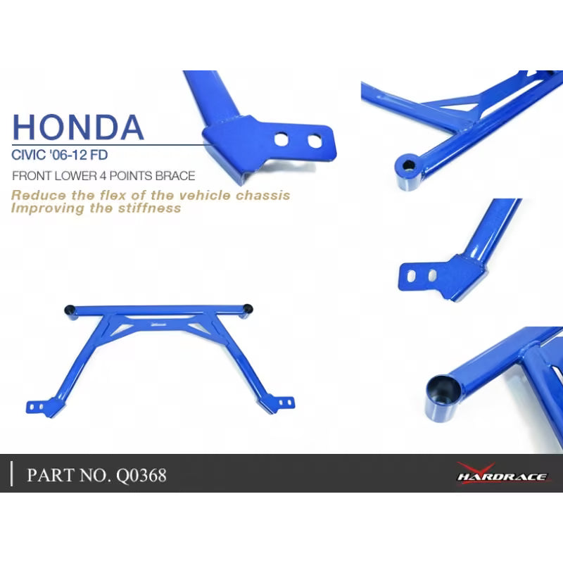 Carica immagine in Galleria Viewer, Rinforzo Inferiore Anteriore H-Brace Hardrace per Honda Civic FD (06-12)
