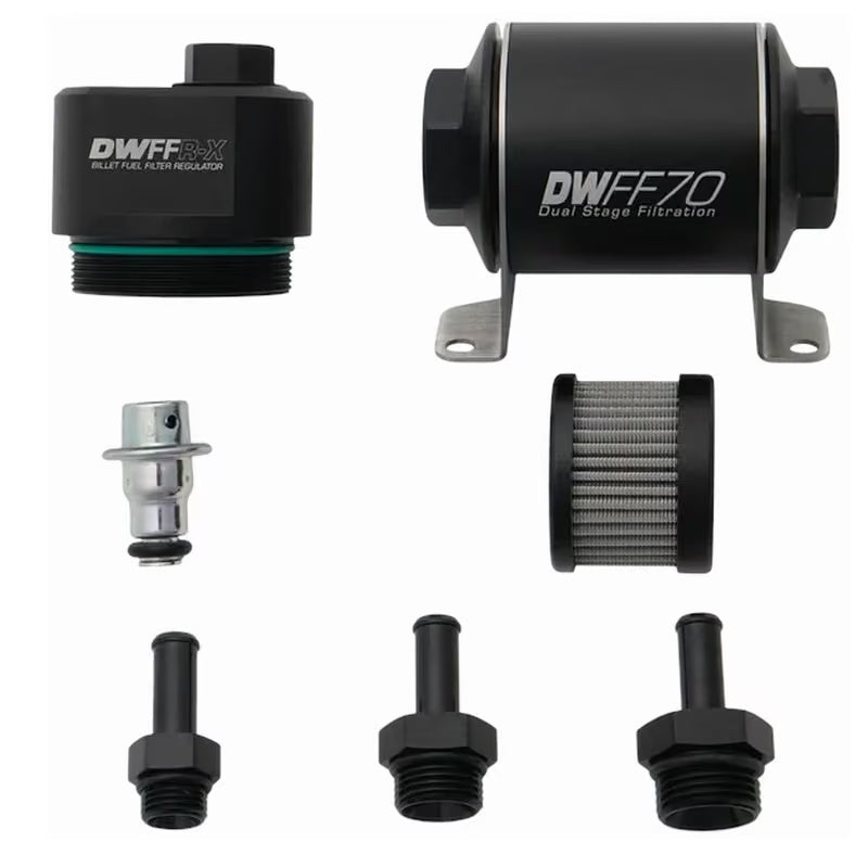 Regolatore e Filtro Benzina Deatschwerks DWFFR-X 70 mm (10 Microns)